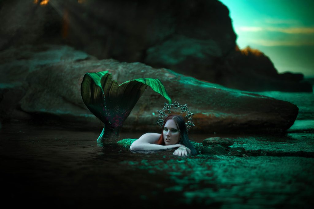 Meerjungfrau Fotoshooting düster Jena - Fantasy Meerjungfrau Shooting